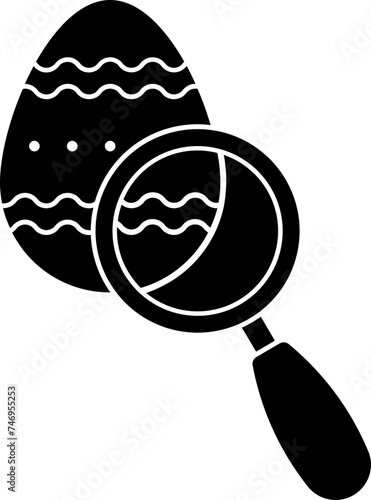 Easter egg in the magnifying glass glyph icon.