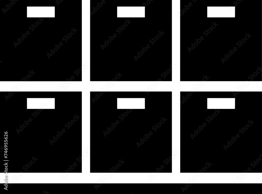 Stack of delivery package icon or symbol. Stack of delivery package icon or symbol.
