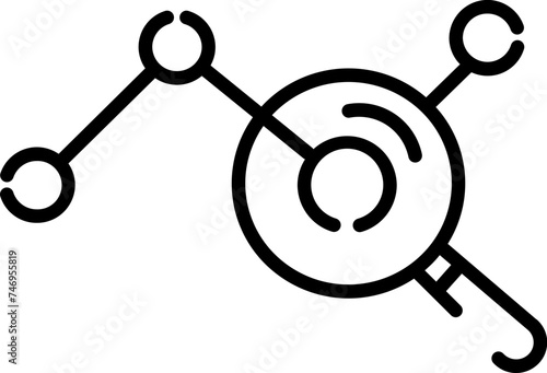 Illustration of research line art icon. photo
