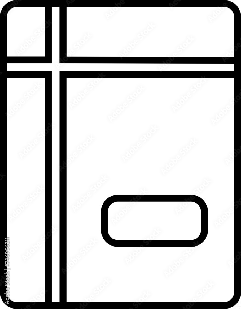 Isolated book icon in line art. Isolated book icon in line art.