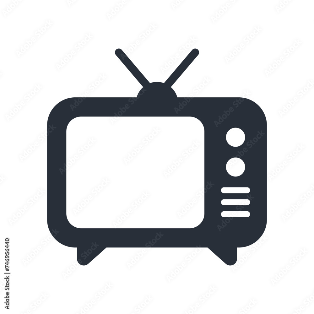 Television icon vector isolated on white background. Television icon vector isolated on white background.