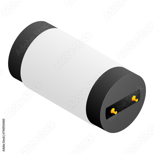 Tube light icon in 3d style.
