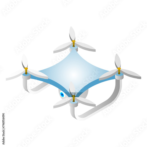 Drone camera icon in 3d style.