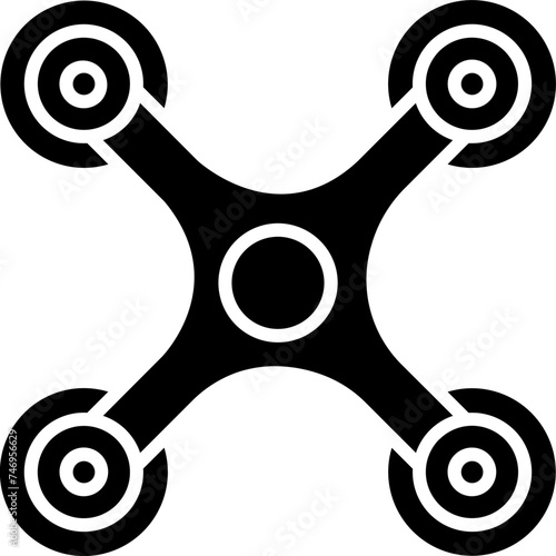 Illustration of drone glyph icon.