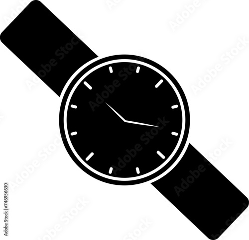 Wrist watch icon in flat style.