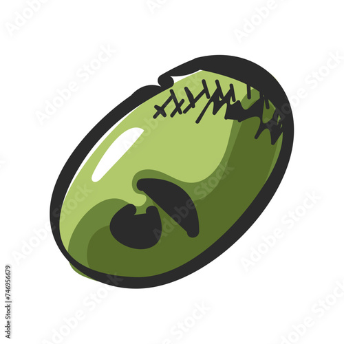 Flat style seeds in green color.