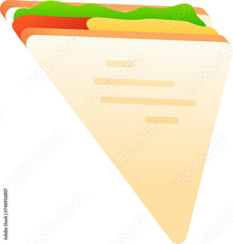 Realistic illustration of sandwich.