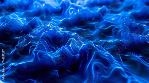 blue wavy technology background. ai generative