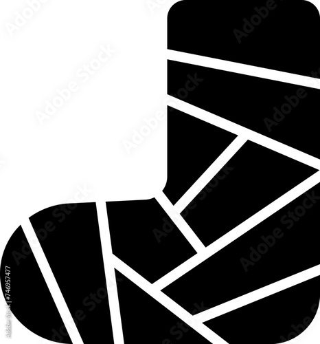 Illustration of sling icon or symbol.