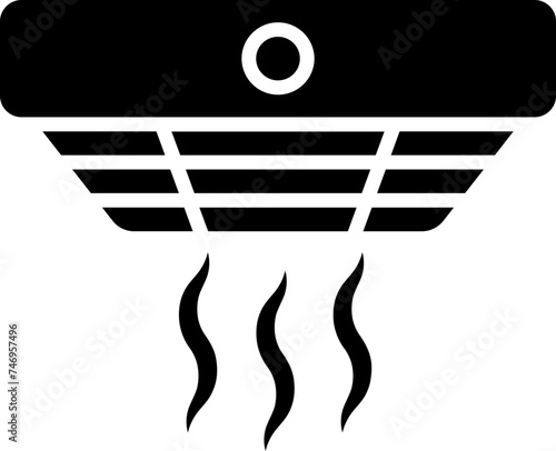 Smoke detector icon or symbol.