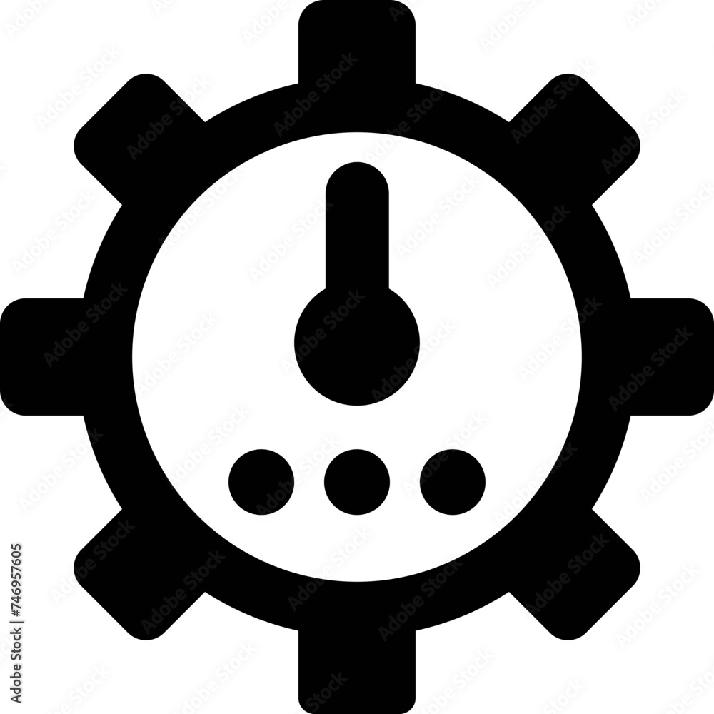 Obraz premium Setting speedometer icon in flat style.