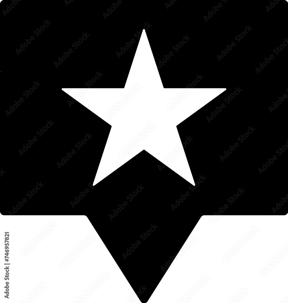 Fototapeta premium Glyph star rating icon or symbol.