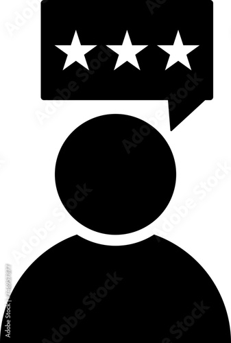 Customer satisfaction icon in flat style.