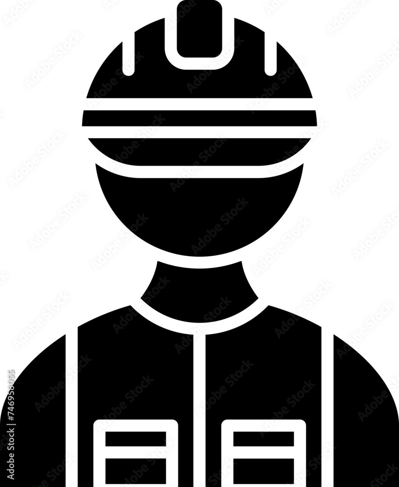 Vector illustration of worker icon. Vector illustration of worker icon.
