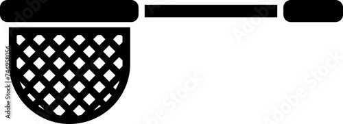 Fishing net glyph icon or symbol.