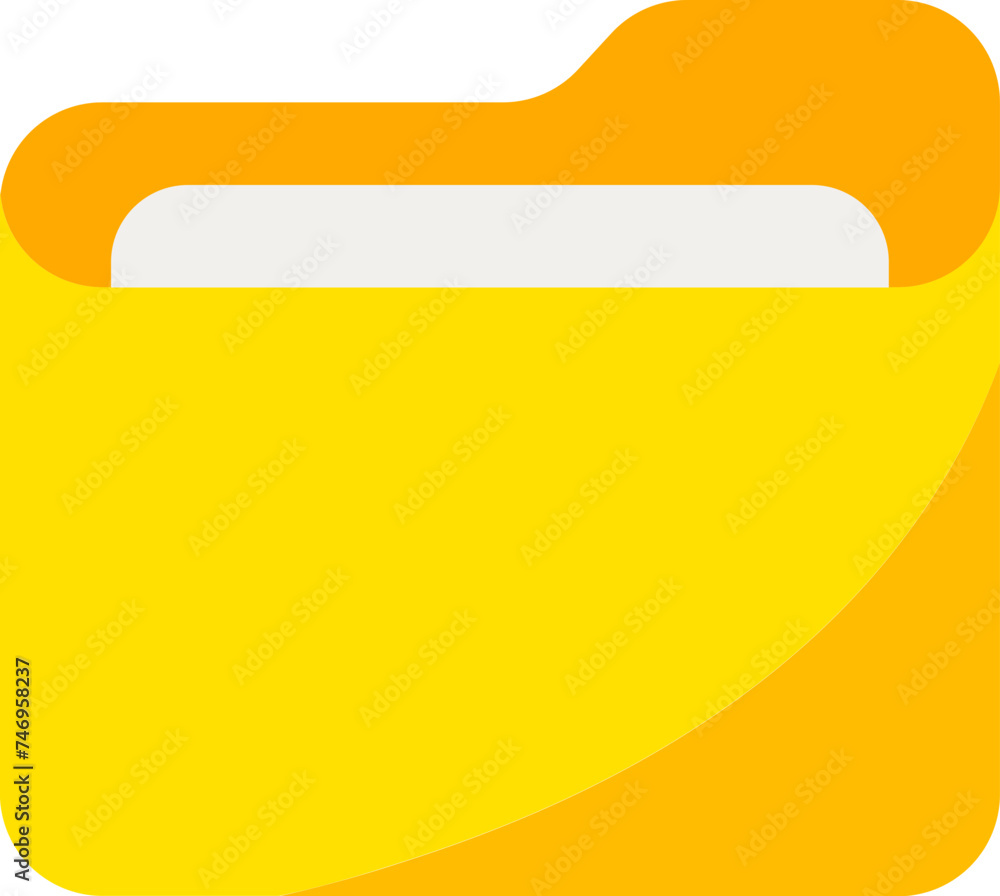 Open file folder icon in yellow color. Open file folder icon in yellow color.