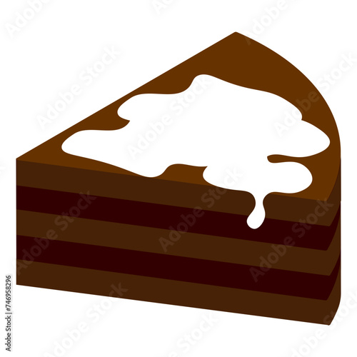 3D illustration of pastry icon.