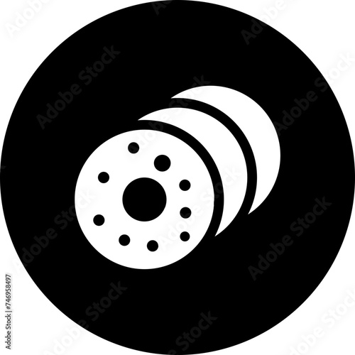 B&W illustration of donuts icon.