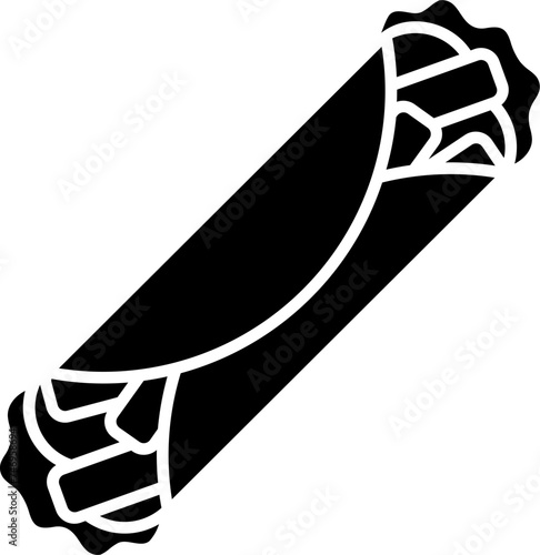 B&W illustration of sandwich roll icon.