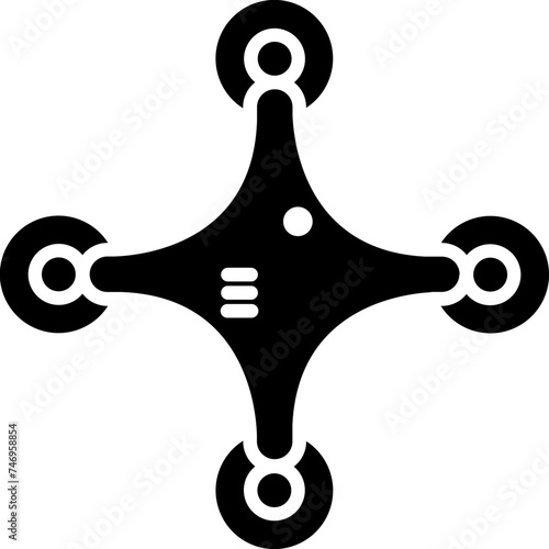 Flat style drone camera icon.