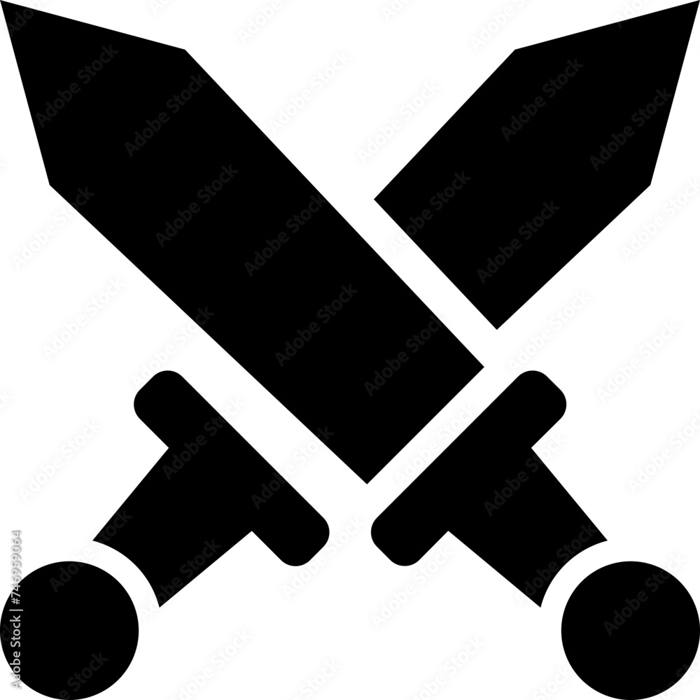 Vector illustration of swords icon. Vector illustration of swords icon.