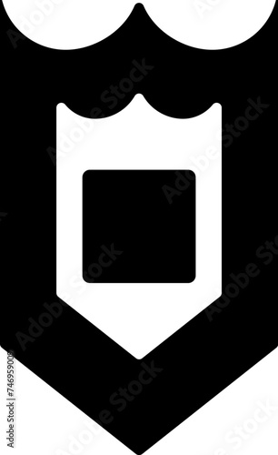Vector illustration of security shield icon.