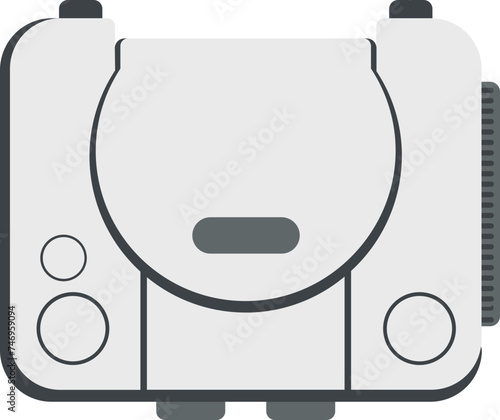 Playstation box icon in grey color.