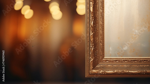 Beautiful oil painting frame on cozy background picture
