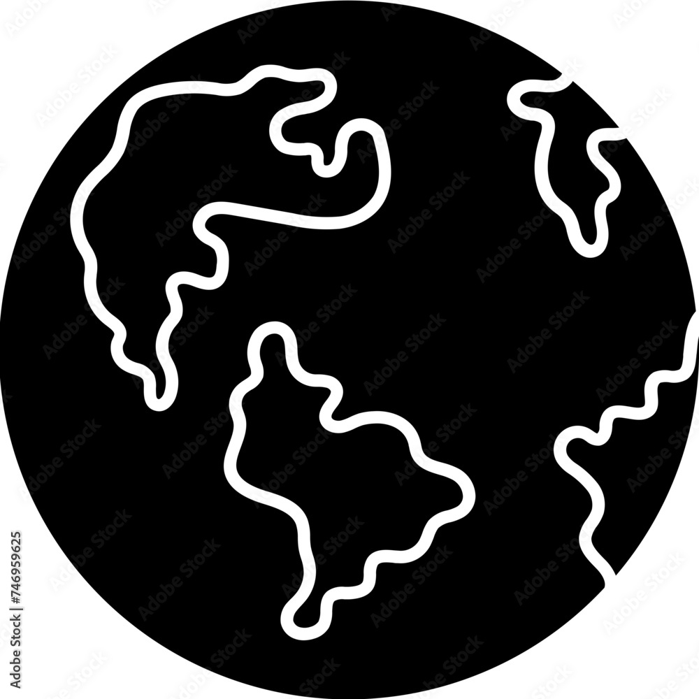 Globe icon in flat style. Globe icon in flat style.