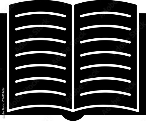 Open book icon or symbol.