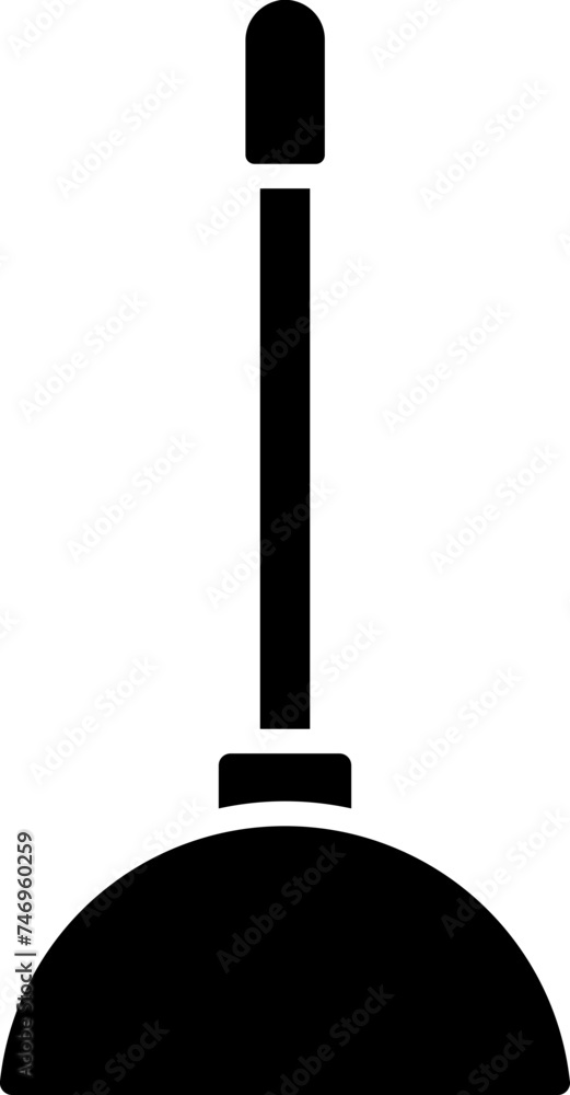 Naklejka premium Plunger icon in b&w color.