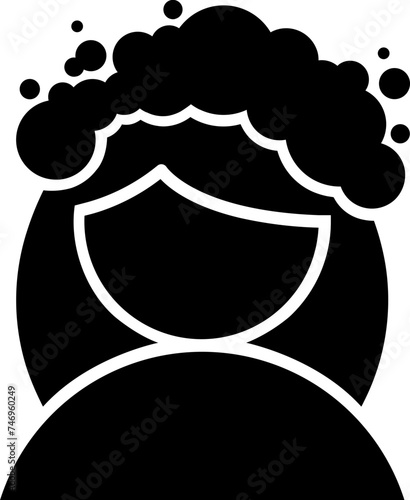 Hair wash icon in flat style.