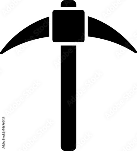 Pickaxe glyph icon or symbol.