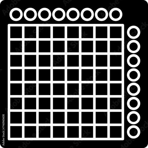 Illustration of launchpad icon or symbol.