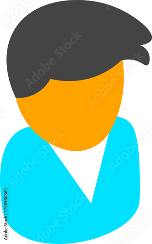 Illustration of faceless user icon.