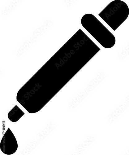 B&W illustration of pipette icon.