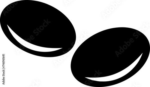 B&W illustration of blood cells icon.