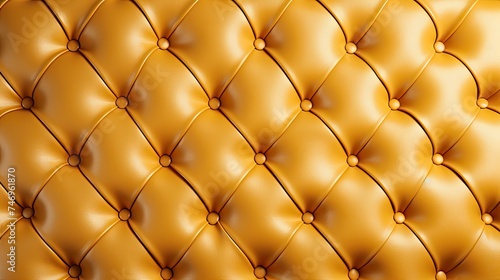 Brown Yellow Diamond Tufted Fabric Texture Background