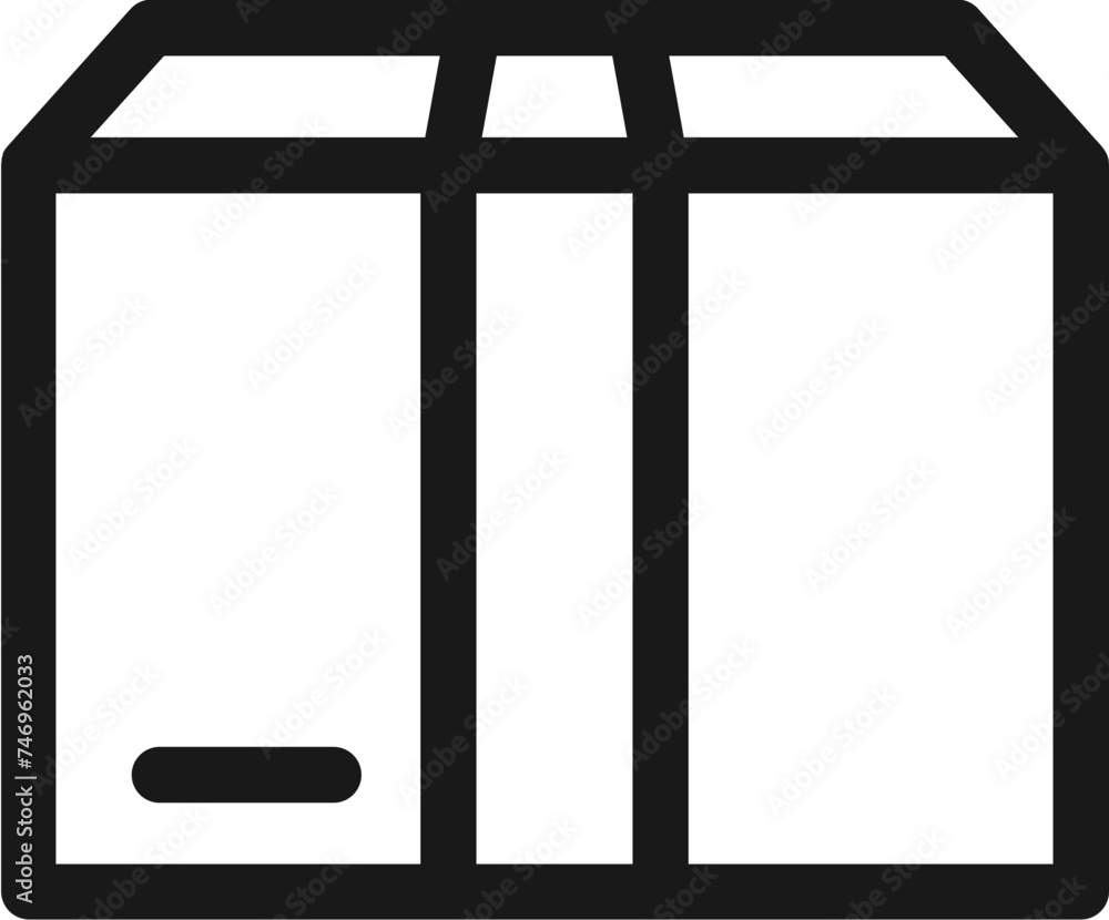 Illustration of box icon in line art. Illustration of box icon in line art.