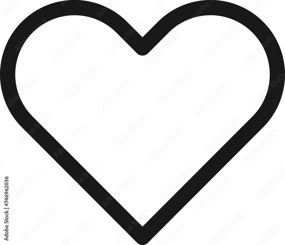 Line art illustration of passion heart flat icon. Line art illustration of passion heart flat icon.