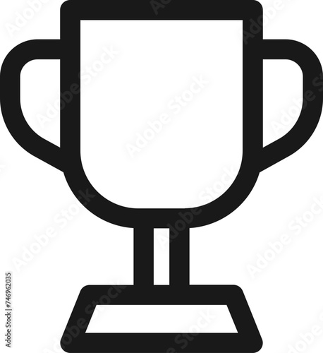 Vector illustration of trophy icon or symbol.