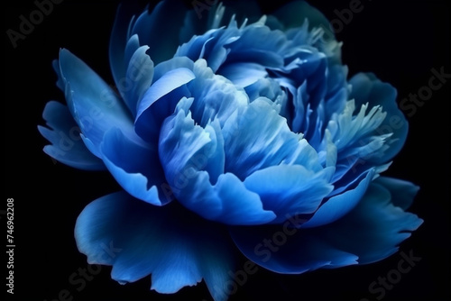 Timelapse of spectacular beautiful blue peony flow