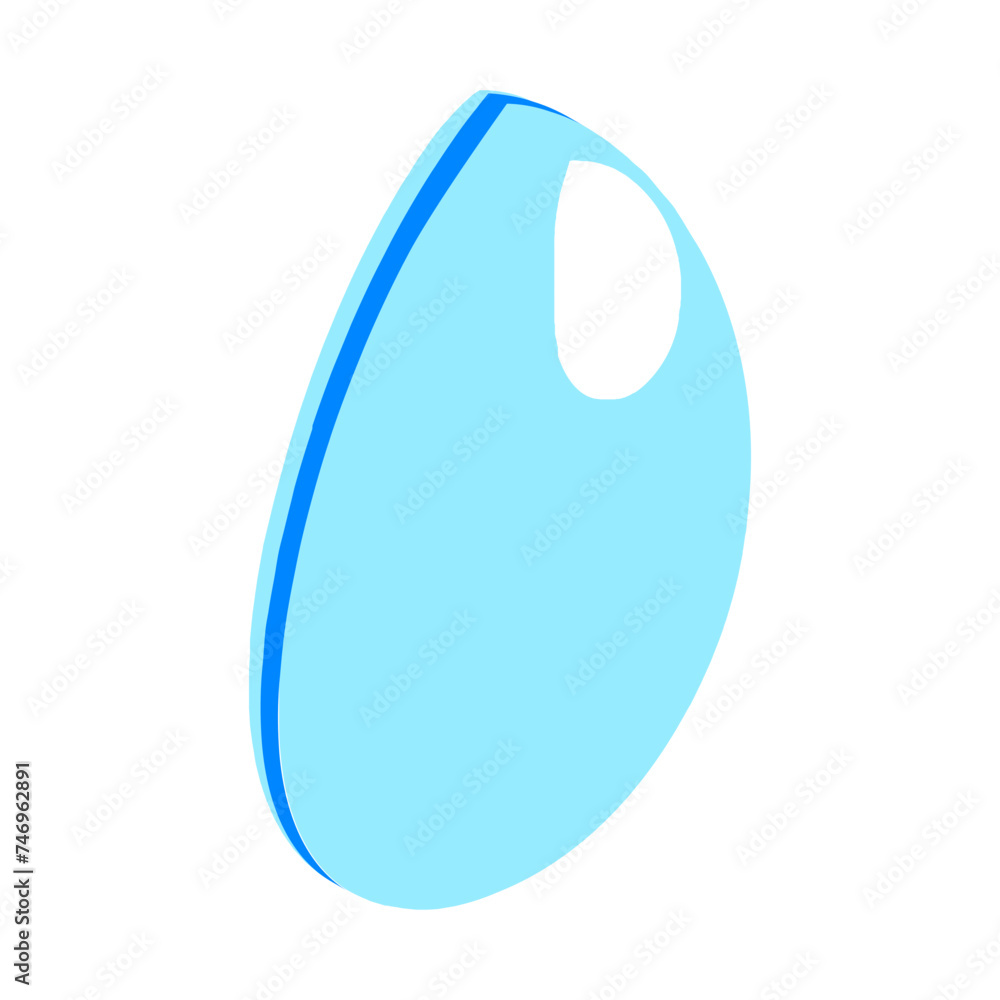 3D illustration of water drop icon. 3D illustration of water drop icon.