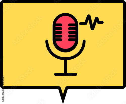 Illustration of Voice or Recording Message icon.