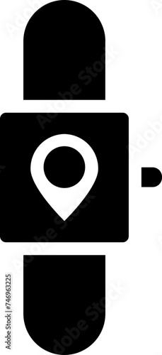 Location app in smart watch icon. 
