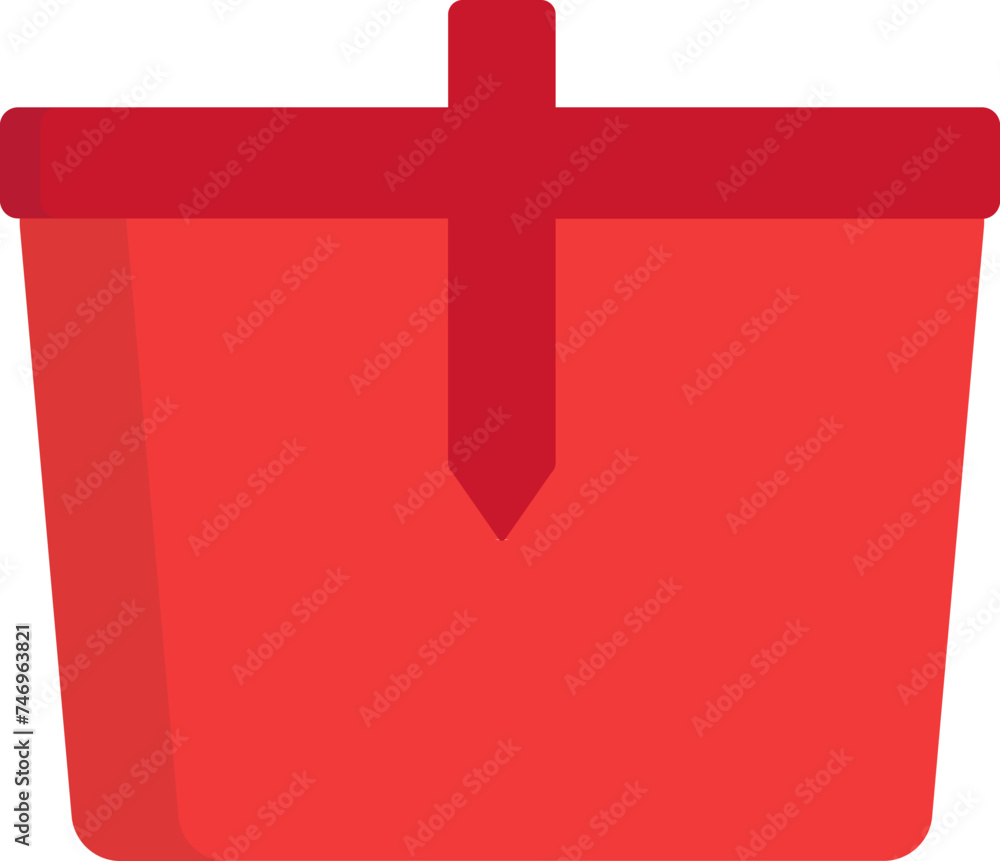 Obraz premium Basket icon in red color.