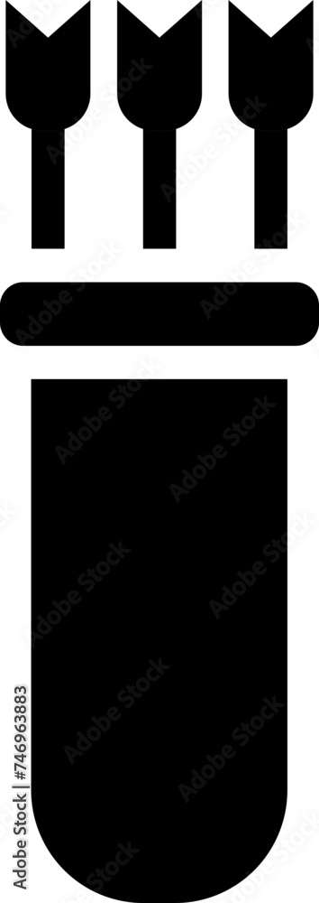 Archery arrow in bag icon in B&W color. Archery arrow in bag icon in B&W color.