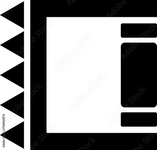Vector illustration of knuckles icon in B&W color.