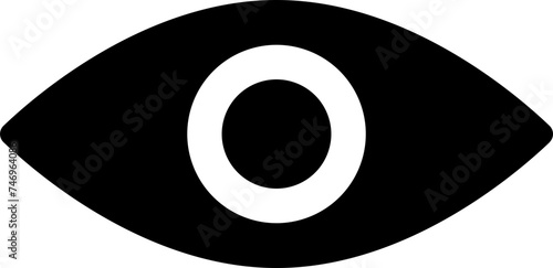Vector illustration of eye lens icon.