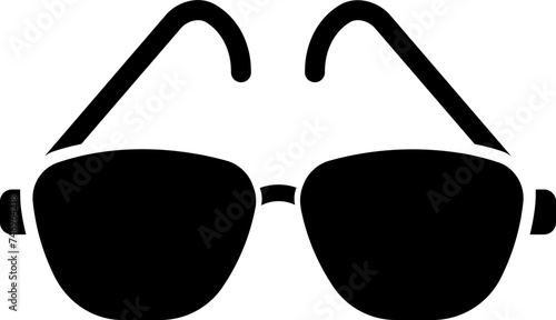 B&W illustration of eyeglasses icon.